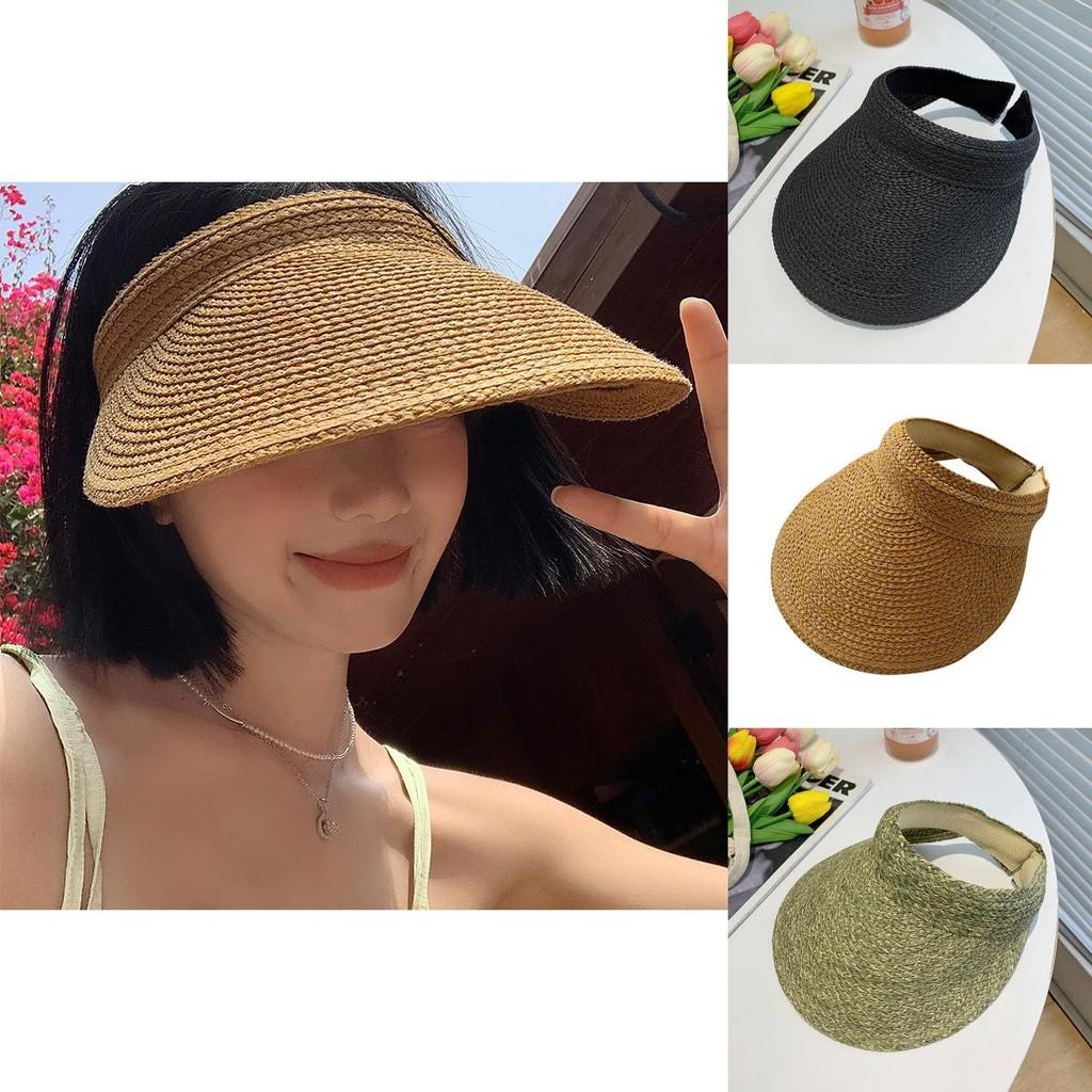 Summer Womens Straw Sun Hat With Large Brim And Uv Protection For Casual Travel And Beachwear
