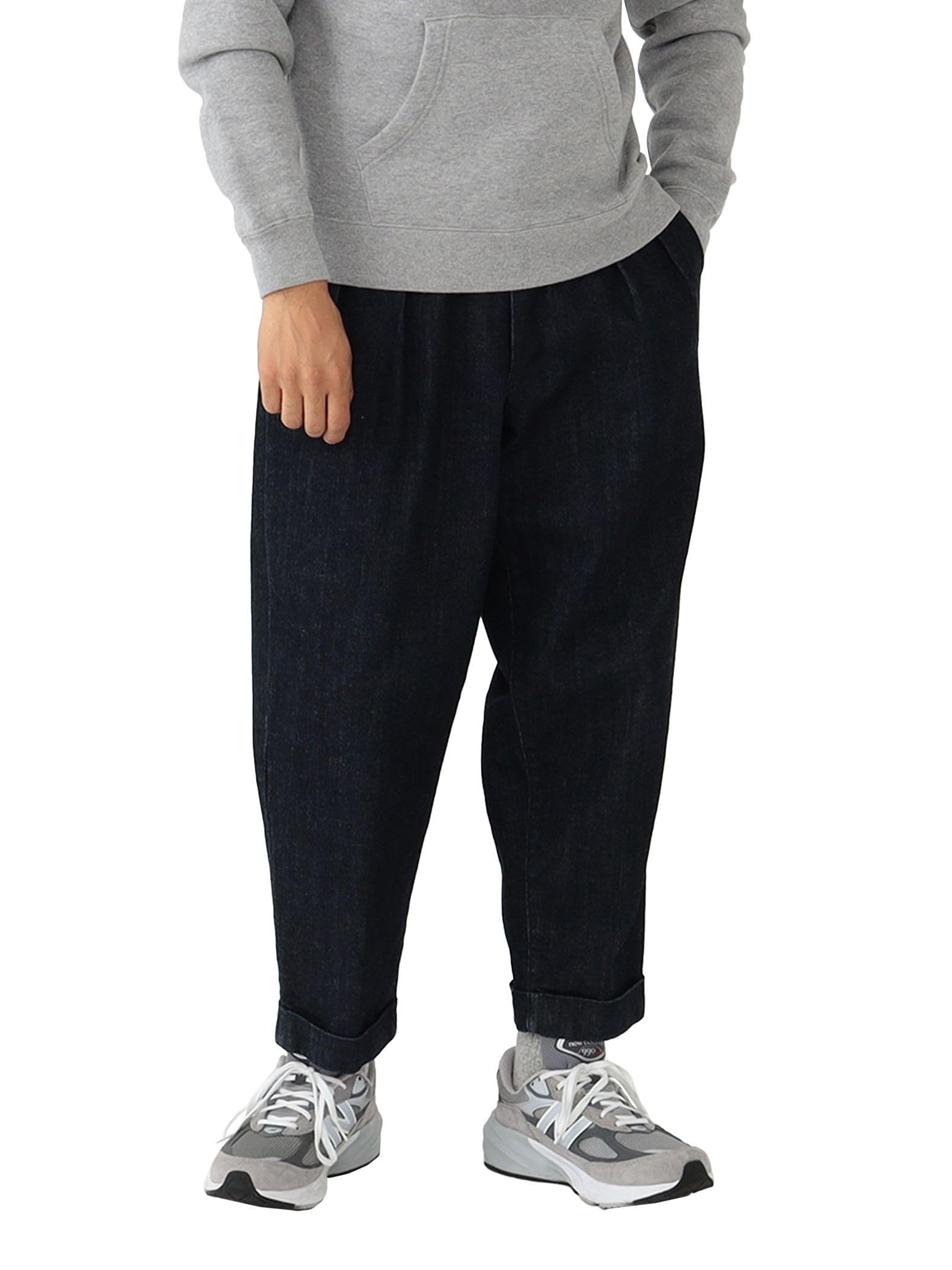 Beams Plus Indigo Denim Size 38230104578 Men s 2-Pleat Pants, M,