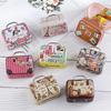 1PC Mini Suitcase Candy Boxes Small Tin Plate Gift Box Rectangular Coin Storage Container with Hinged Lids for Travel Party Wed