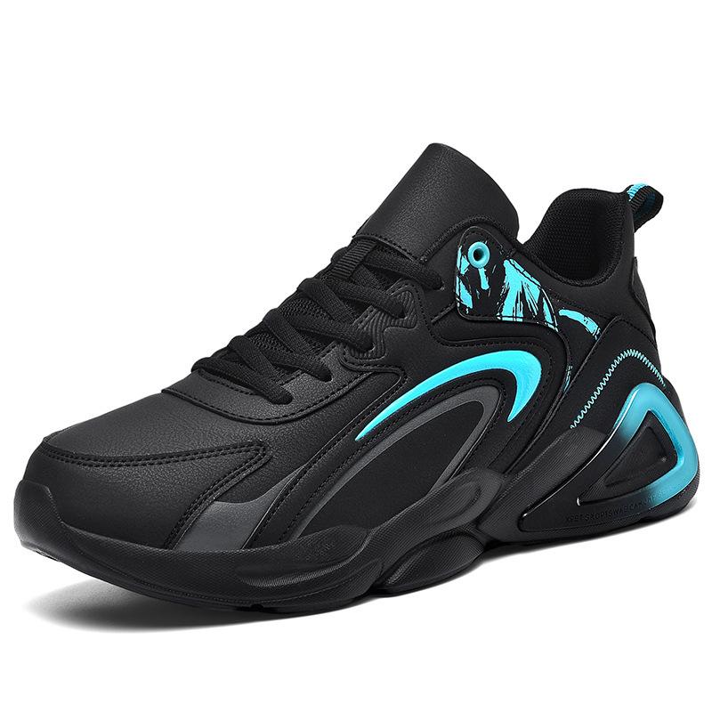 Men's sports shoes summer soft-soled breathable men's shoes full microfiber trend versatile heightening large size shoes running shoes
