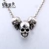 Beier Einzigartiges Design Punk Totenkopf Hohe Qualität Biker 316L Edelstahl Anhänger Halskette Schmuck LLBP8-216PX