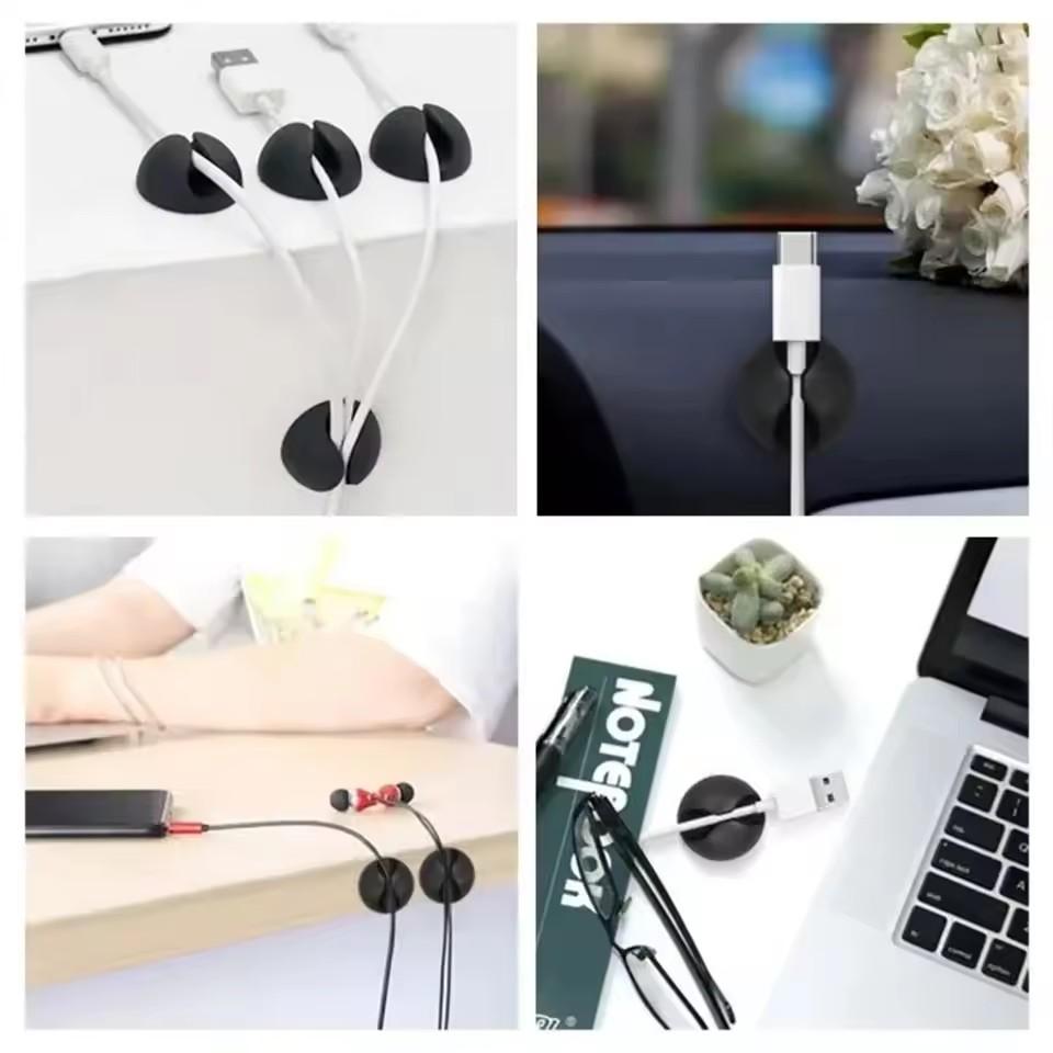 20pcs Data Cable Holders Charger Line Clip Easy To Install For Computer/Tablet/Cellphone Wire Organization Household Accessories