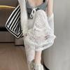 White Lace Waist Lace Wide-leg Pants Summer Women's Drape New High-waisted and Thin Straight-leg Pants Floor-mopping Casual Pants