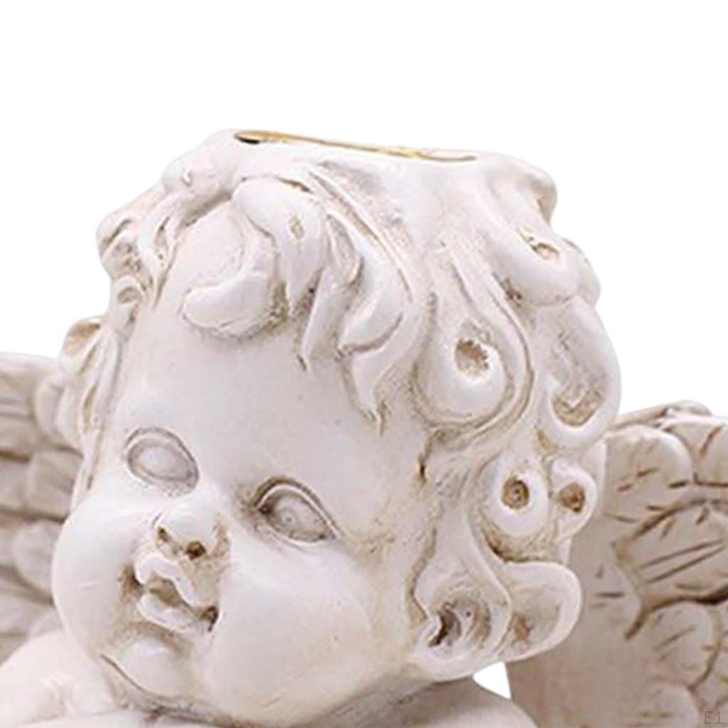 Modern Angel Candle Holder Candlestick Decor Ornament Cherub Figurine Tealight for Garden,
