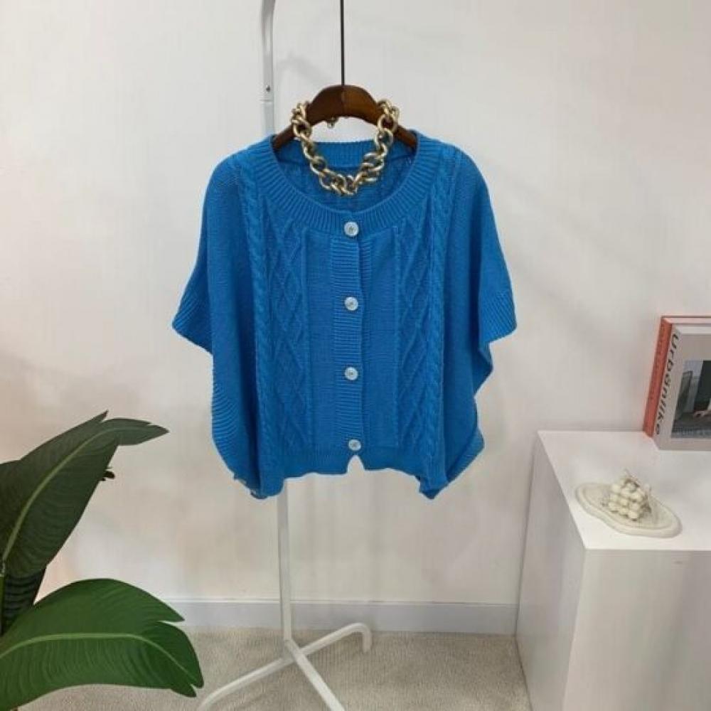 C S Dans la Pièce Gilet Cardigan Poncho Cape Tricoté 4 Couleurs