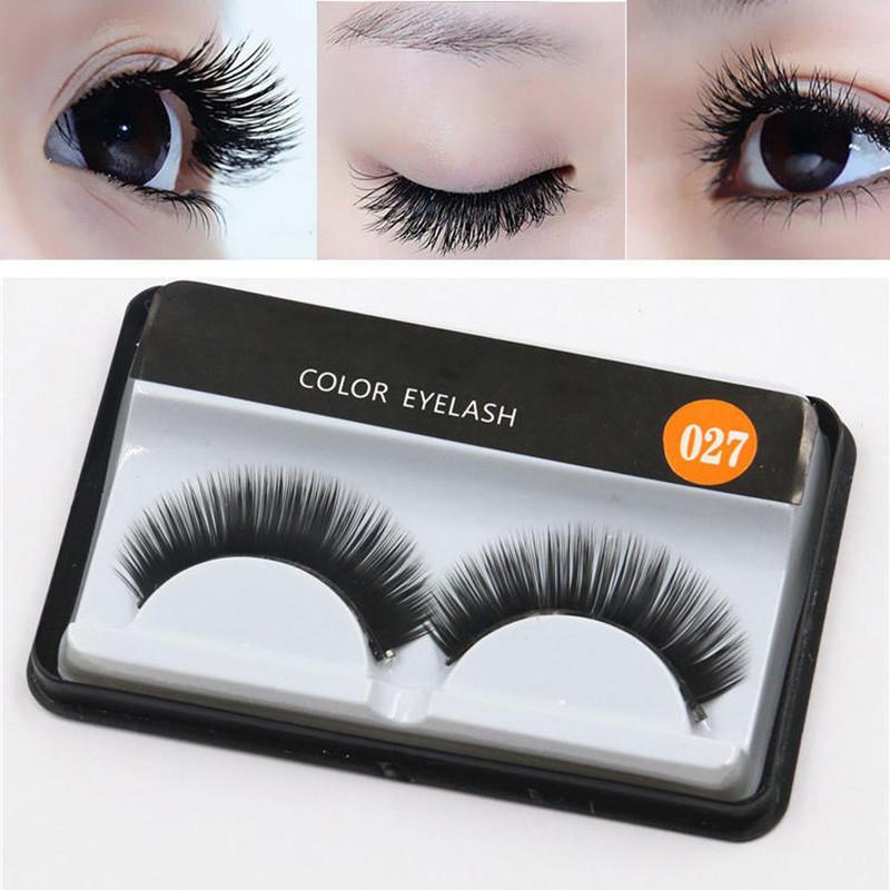 Pair A Of Black Fake Eyelashes Simulation Nude Makeup Beauty Woman Products