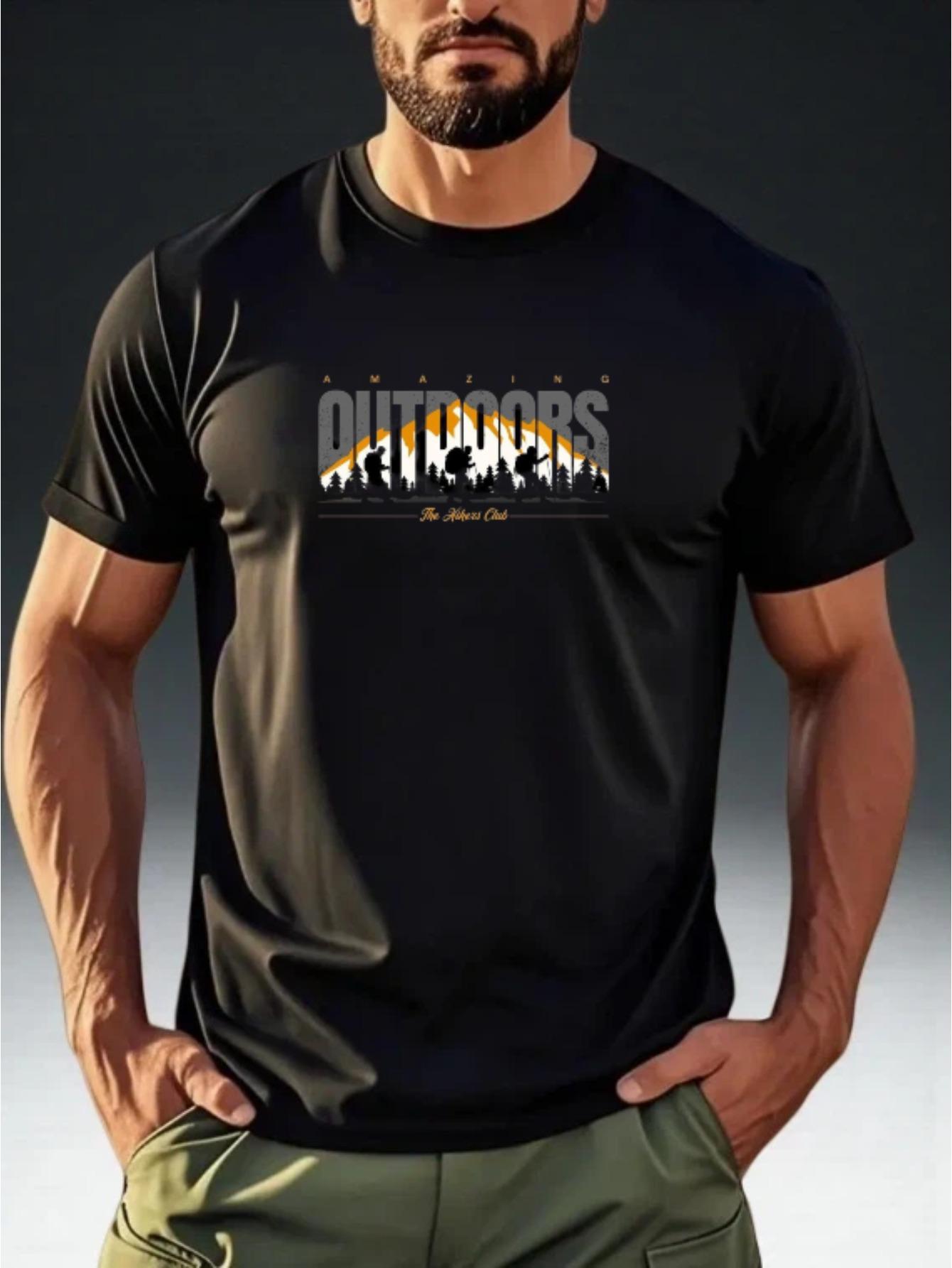 

Men s AMAZING OUTDOORS Adventure T-Shirt - Outdoor-Themed Print with L