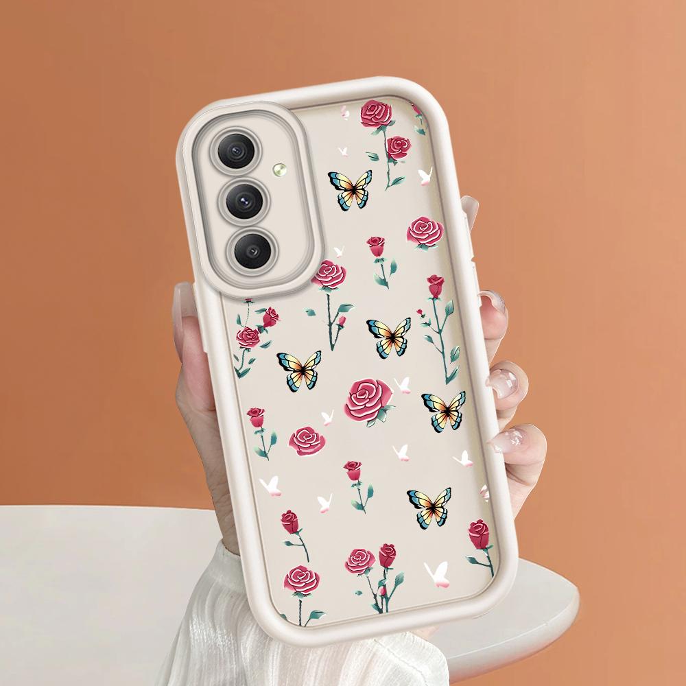 Soft Silicone Square Ladder Printing Pattern Phone Casing Full Cover Camera Shockproof Protection Rubber Case for Samsung