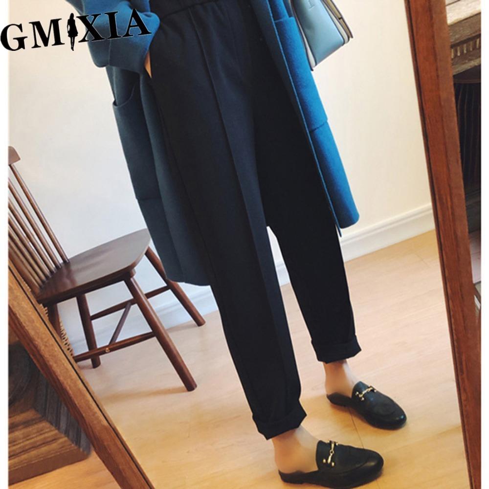 

GMXIA Женские Модные Повседневные Однотонные Брюки и Капри с Принтом XL чёрный