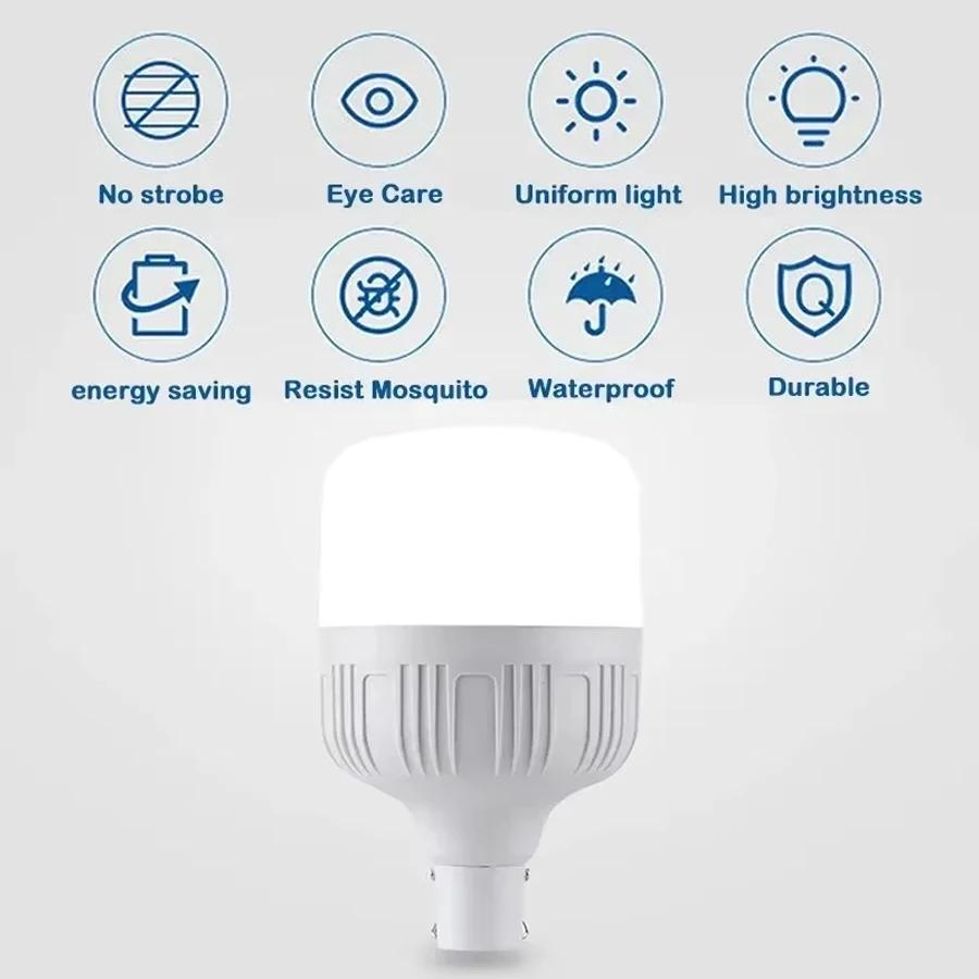 Rechargeable Camping Light Portable LED Work Lamp Outdoor Emergency Light with Hook Multi Modes USB Charging for Fishing BBQ