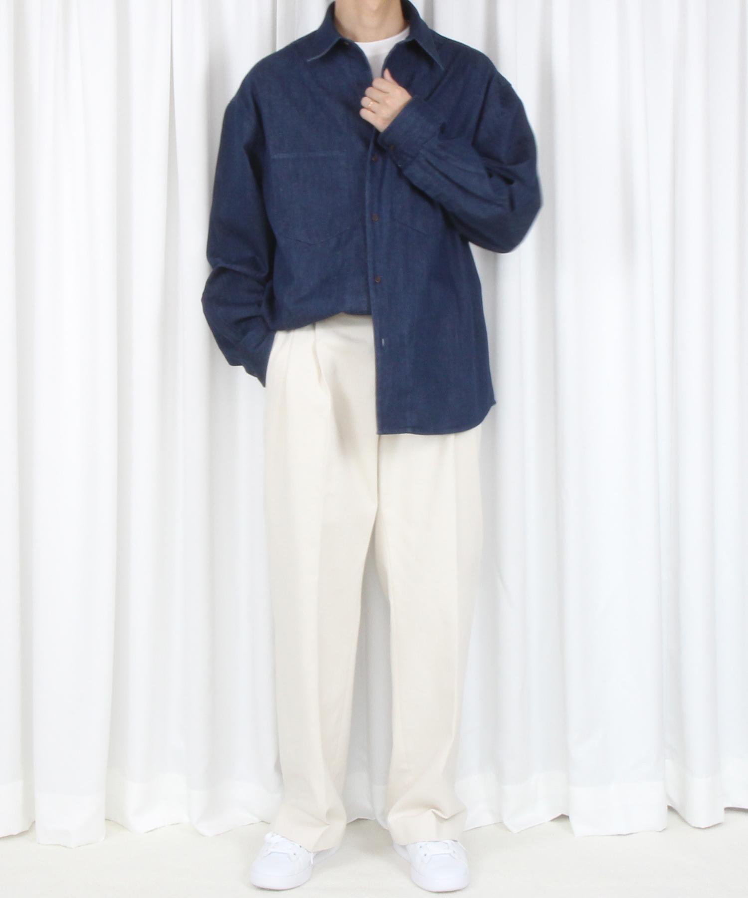 The Shirt Studio Indigo Blue Oversized Denim Shirt M
