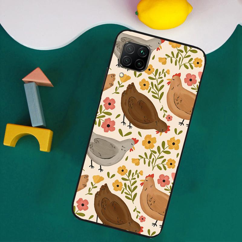 Chicken Pattern For Huawei Nova 11i 12s 12i 8i 7i Y73 Y70 Y90 Y60 Y72 Y61 Y91 9 10 SE P30 Pro P40 Lite Case