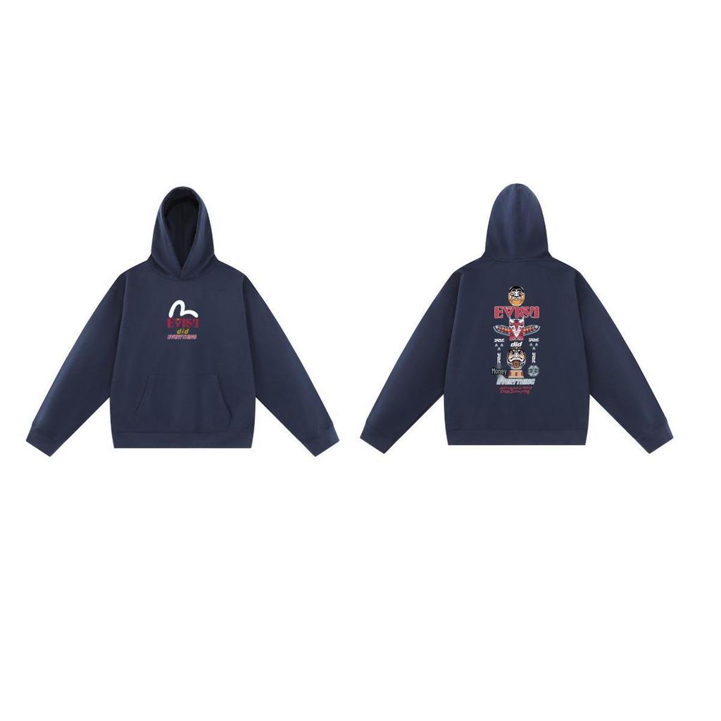 EVISU Fukujin 2025 Spring/Autumn Letter Print Hoodie