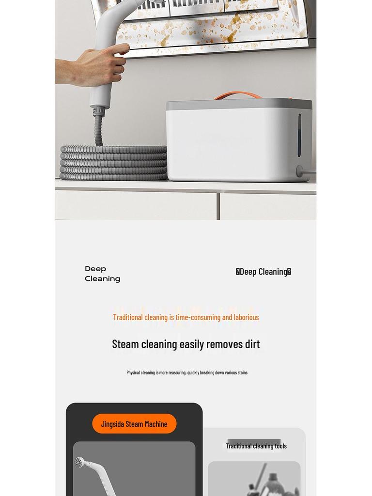 Multifunctional High-Temp Steam Cleaner: Ideal for Kitchen, Range Hoods, Air Conditioners & Home Appliances