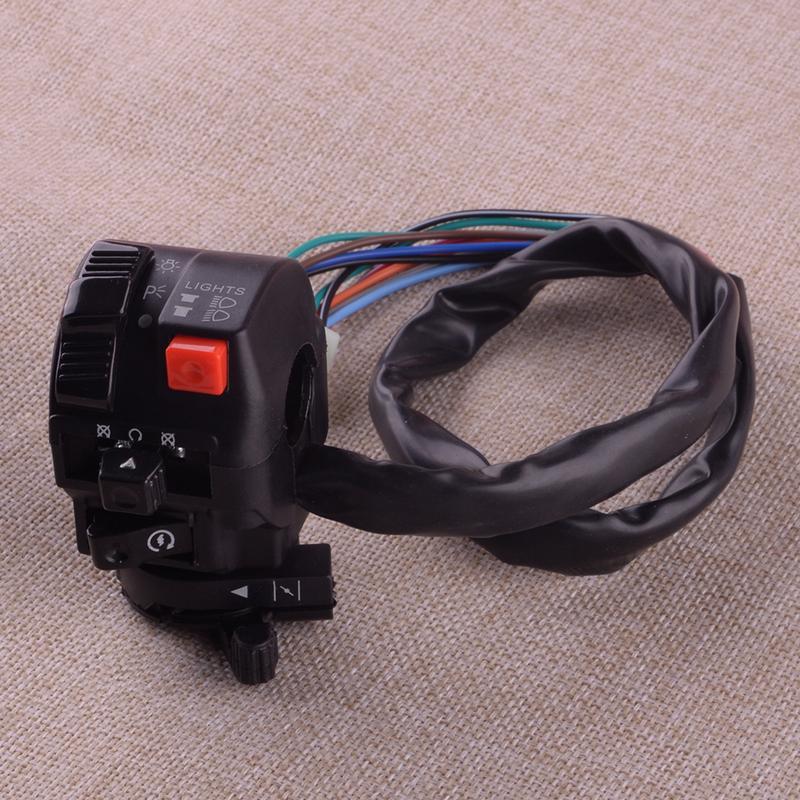 22mm Black Universal Motorcycle Motorbike ATV Handlebar Switch Headlight High Low Beam Start Throttle Control