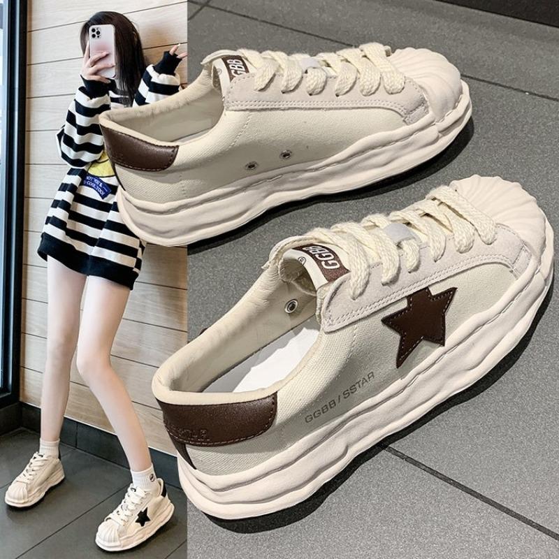 

Mixed Colors Mid Heel Casual Sneakers Lace-up Sewing Ladies Shoes 2024 High Quality Spring/autumn Star Women s Vulcanize Shoes