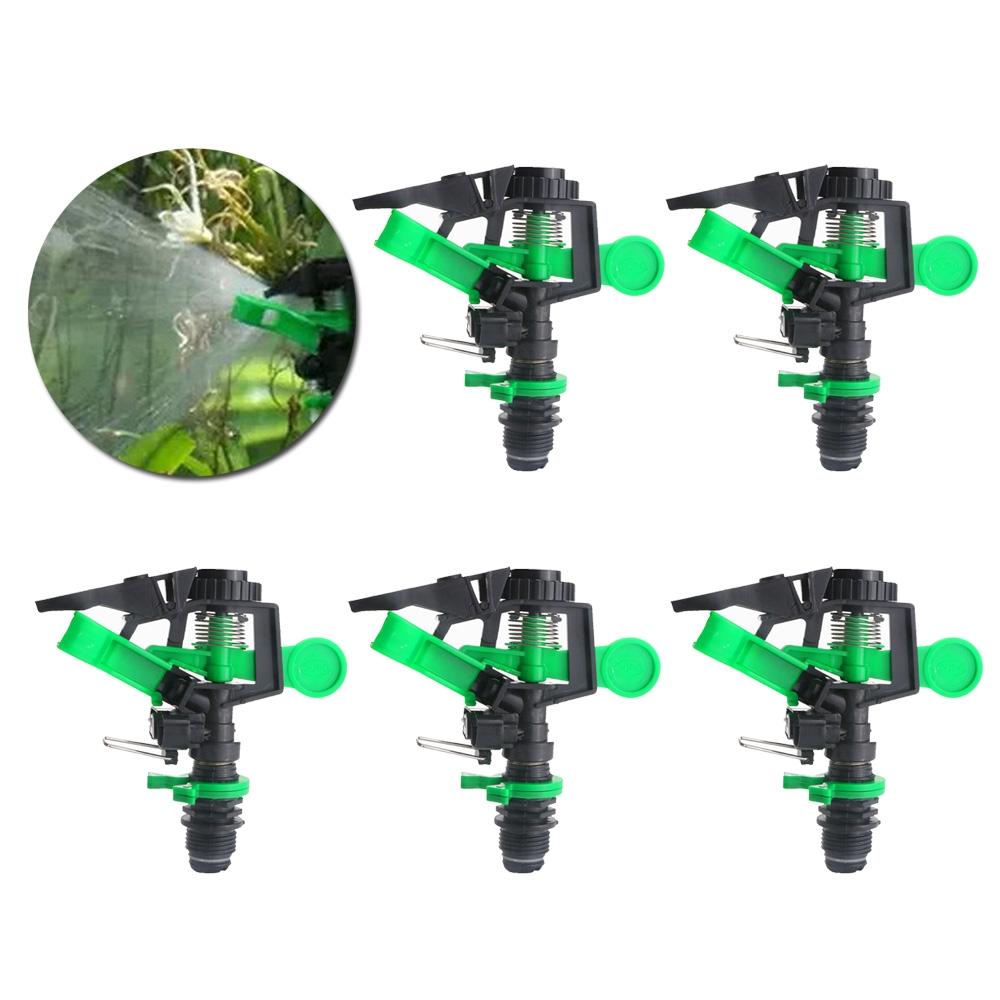5Pcs/Impact Sprinkler Head Adjustable 0-Degree 34Ft-60Ft Spray Distance
