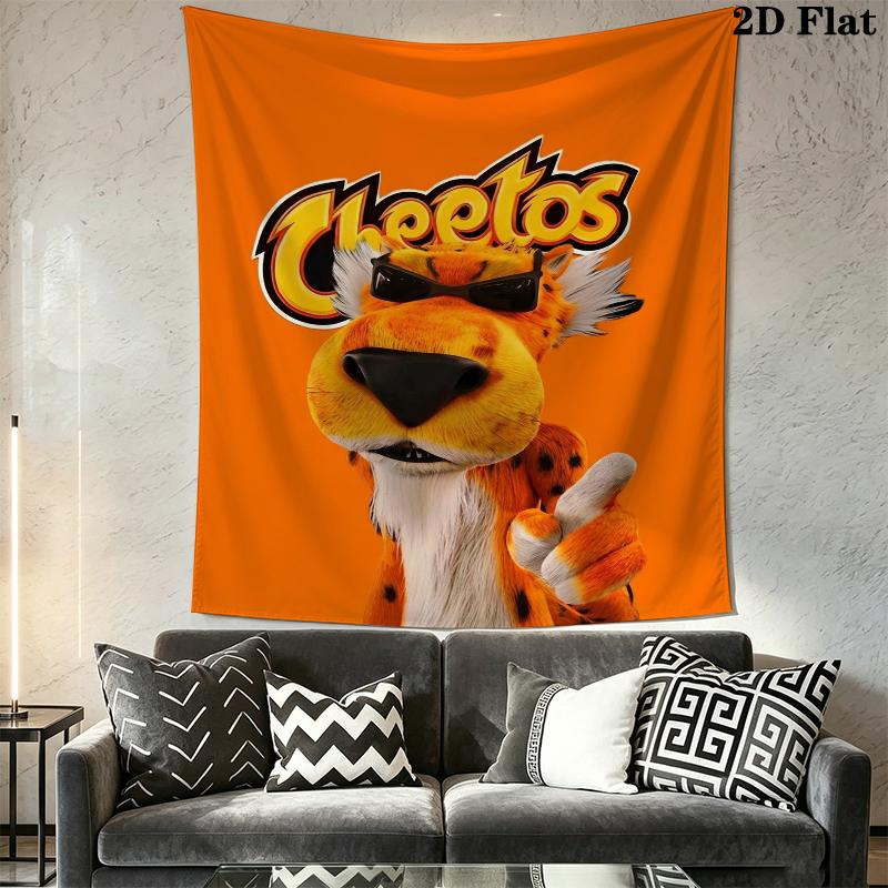 Chester Cheetah Wall Tapestry Aesthetic Wall Hanging Printed Fabric Blanket Decorative Tapestries for Bedroom Living Room Home Decor