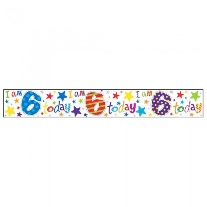 Simon Elvin Věk 6 narozeniny fóliový banner (6 balení)