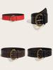 Punk Rock Chain Buckle Belt With Faux Leather Material For Trendy Streetwear