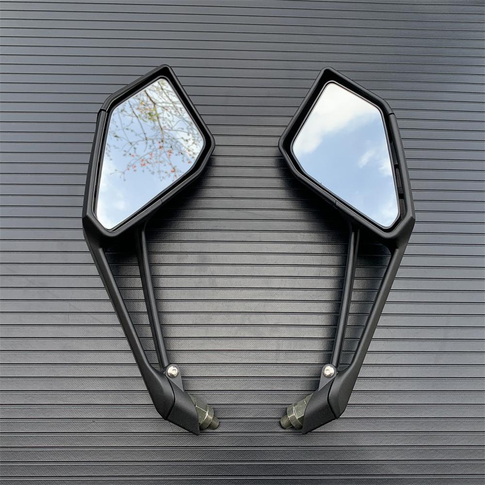 Black Motorcycle Pair Rear View Mirrors For Kawasaki Z1000 Z 1000 2014-2021