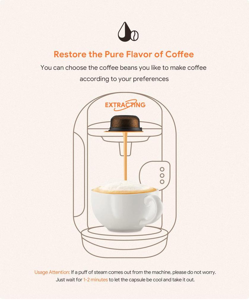 Portable Recyclable Foldable Espresso Capsule Filter