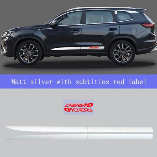 

Chery Tiggo 8 Pro автомобильная юбка с боковой полосой виниловые аксессуары наклейки пленка авто украшение White Red