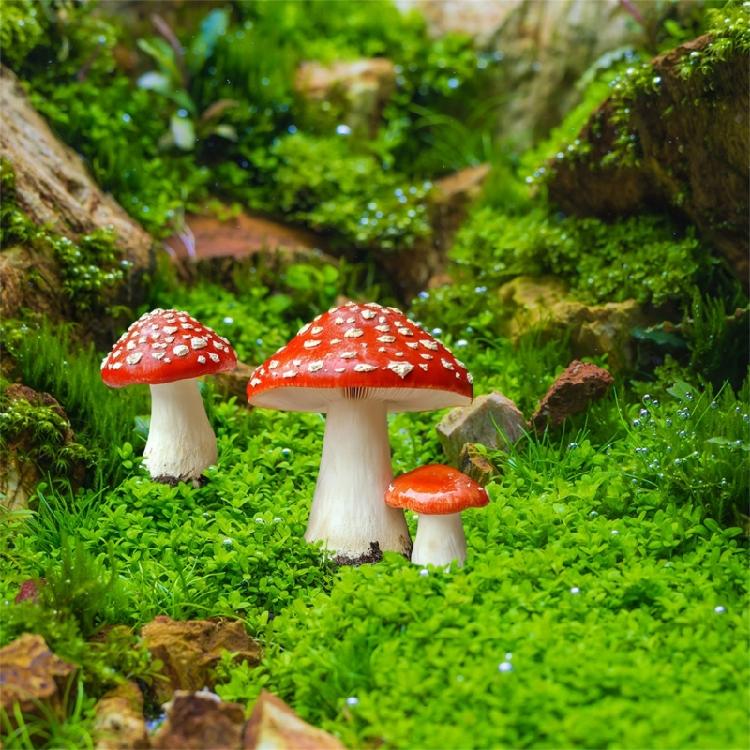 Whimsical Forest Mushroom Stakes Cottage Yard Sign Lawn Ornaments Suitable For Easy Installation In Gardens Flower Beds