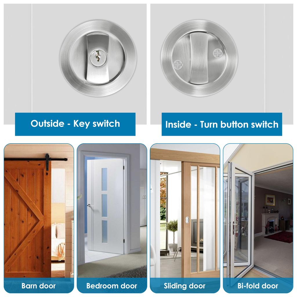 Türschloss Rund Schwarz Schiebetürschloss Scheunentür Badezimmer Doppelhaken Schiebetürschloss Badezimmer Hakenverschluss