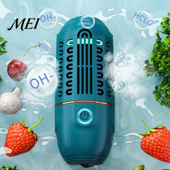 Produce Purifier for Food Capsule Fruit Vegetable Cleaner, Wireless Hydroxyl Ion Meat, Portable Washer Camping Auto 10 Min Cycle, Waterproof