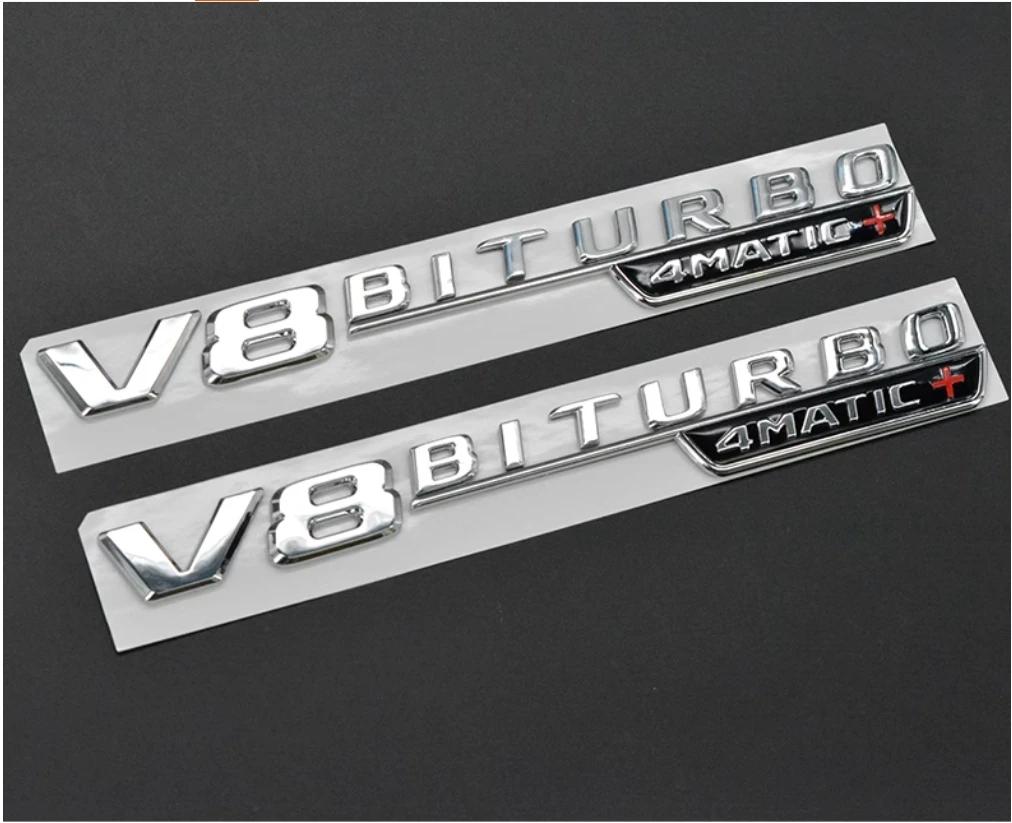 Stickers A Pair Side Fender Abs Emblem Sliver Black Carbon Fiber Pattern For Mercedes Benz AMG A B C E S G Class Car Accessories