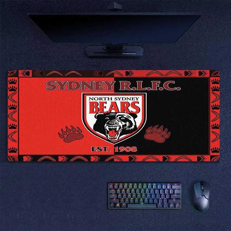 North Sydney Bears Color Mouse Pad Large Gaming Table Cushion Non-slip Laptop Tablet Big Mousepad XXL Mat Mini PC Playmat With Lock edge