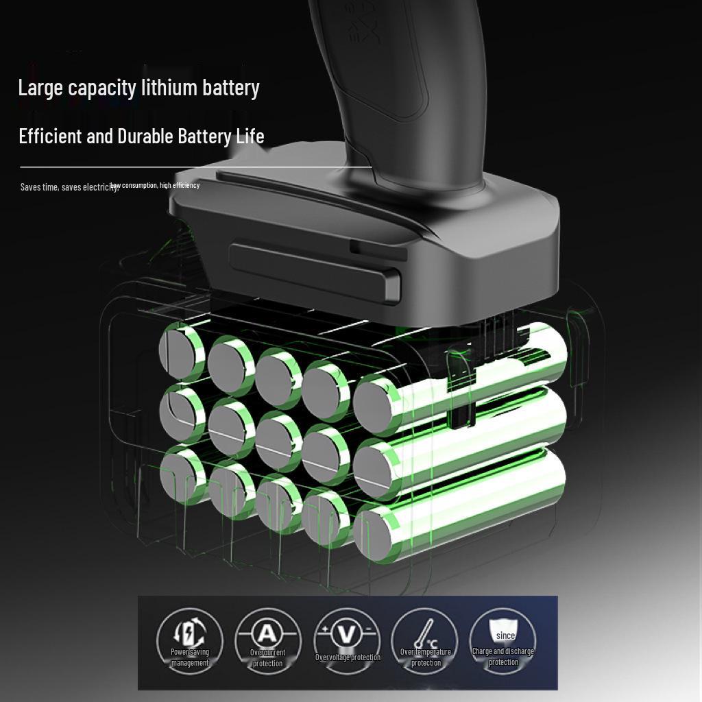 High-Torque Brushless Electric Impact Wrench Set with Lithium Battery for Woodworking & Auto Repair