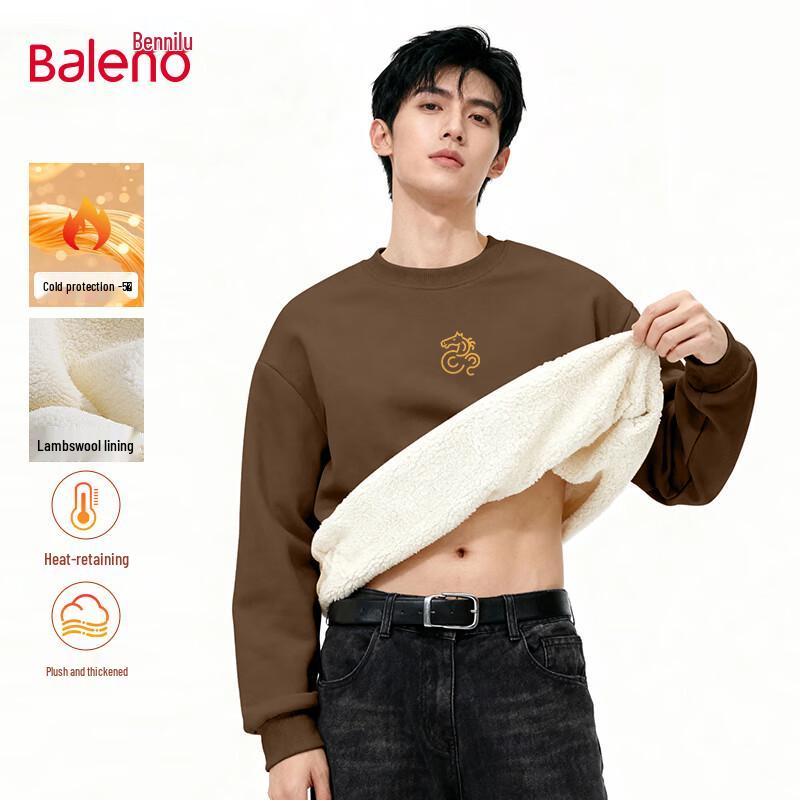 

Baleno Men s Fleece-Lined JPB Horse Print Round Neck Sweatshirt XL