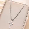 New Stainless Steel Cross Pendant Necklace for Men Women Minimalist Gold Color Jewelry Male Female Necklaces Chokers Gifts