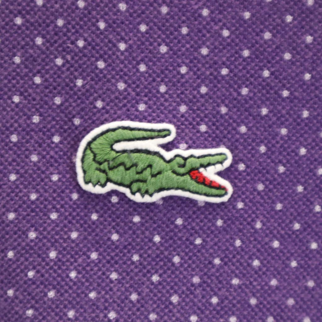 Lacoste Made In Japan Dot Pattern Short Sleeve Polo Shirt Men's Used