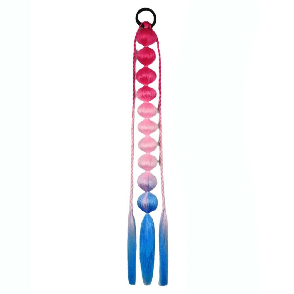 Lantern Braid Bubble Jumbo Braid Colorful Braided Ponytails Natural Twist Braid Bulk  for Women
