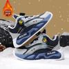 Boys' Winter 2025 Two-Layer Cotton Sports Shoes, Plus Velvet, Lightweight, Non-Slip, Waterproof, for Middle and Big Kids, Running and Basketball