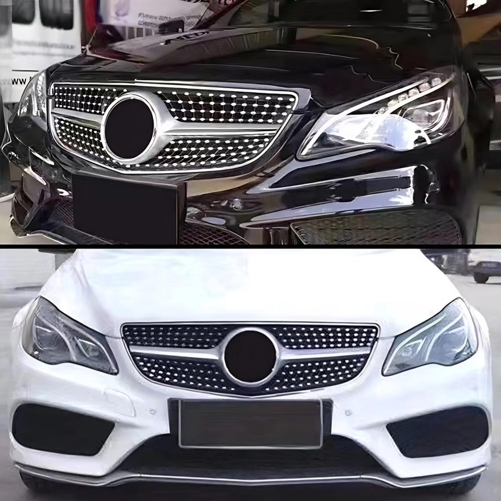 Sport Front Grille for Mercedes Benz E Class W207 C207 Coupe Cabriolet 2014-2016, Middle Mesh Grill for E200 E260 E350 E400 E500