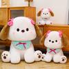Plush Dog Doll With Butterfly Bow For Kids Gift And Playroom Decor