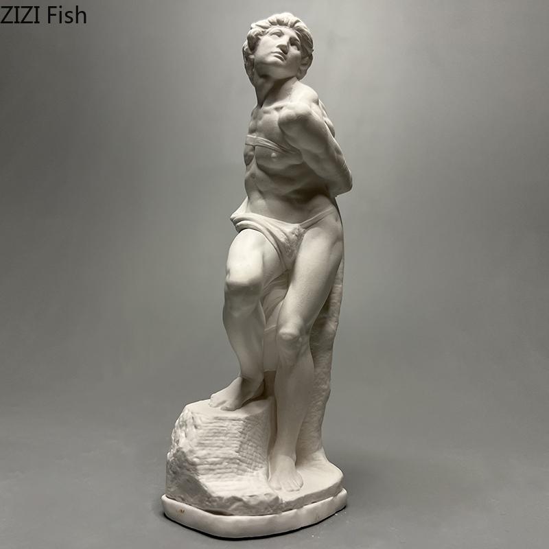 The Rebellious Slave Replica Statue Creative Figures Plaster Statue Desk Decoration Characters Sculpture Room Aesthetic Decor