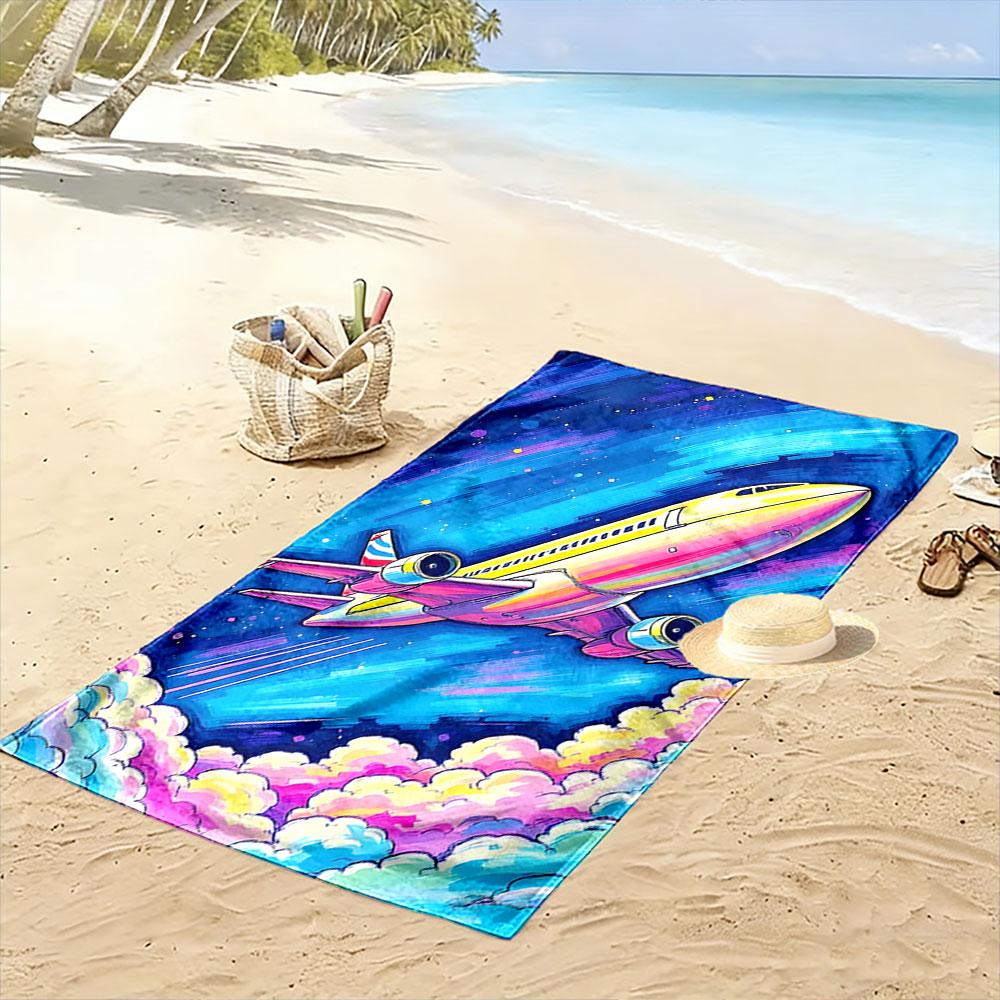 Soaring through vibrant skies Print beach towel, quick drying, suitable for travel, outdoor sports, jogging, the beach and swimming, gift
