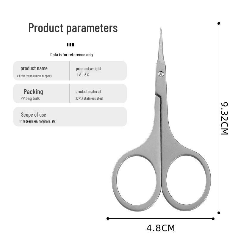Professional Russian-Style Curved Stainless Steel Cuticle Nippers