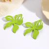 Fashion Exaggerated Spray Paint Flower Earrings Colorful Playful Personality Fresh Women's Earrings Petals Colorful Stud Earrings