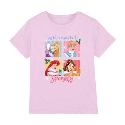 Disney Princess Childrens/Kids Tis The Season To Be Sparkly T-Shirt