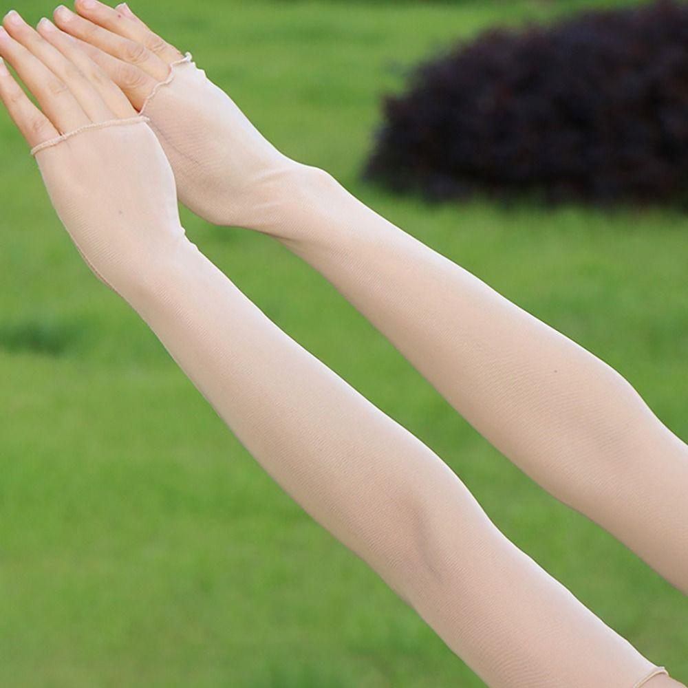 Transparent Arm Sleeves Thin UV Sleeves Fashion Mesh Sleeves  Bike