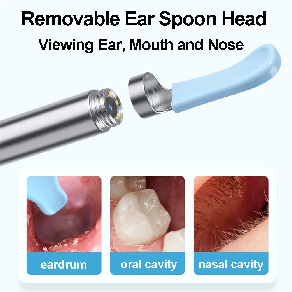 Smart Visual Ear Cleaner With Camera 6 LED Lights 4.0mm Lens Ear Wax Removal Tool 800W Pixel HD Camera Ear Endoscope Earpick