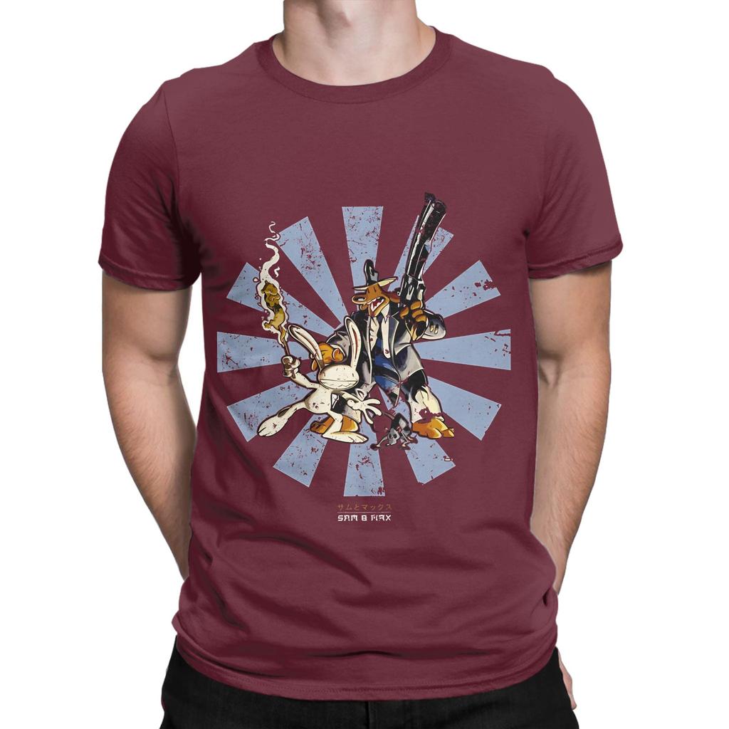 Sam And Max Hit The Road Retro Japanese Graphic 100 Cotton Tshirt Sam And Max Hit The Road Tees Tops For Unisex