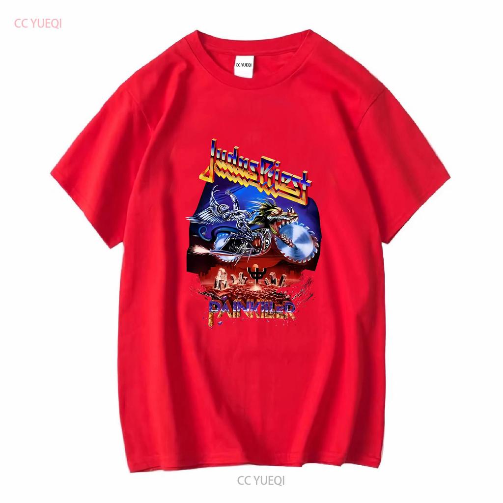 1990 Judas Priest Painkiller T-Shirt Heavy Metal Band Doppelseitig S 5XL lange oder kurze Ärmel Vintage Gewaschen Designer Kleidung