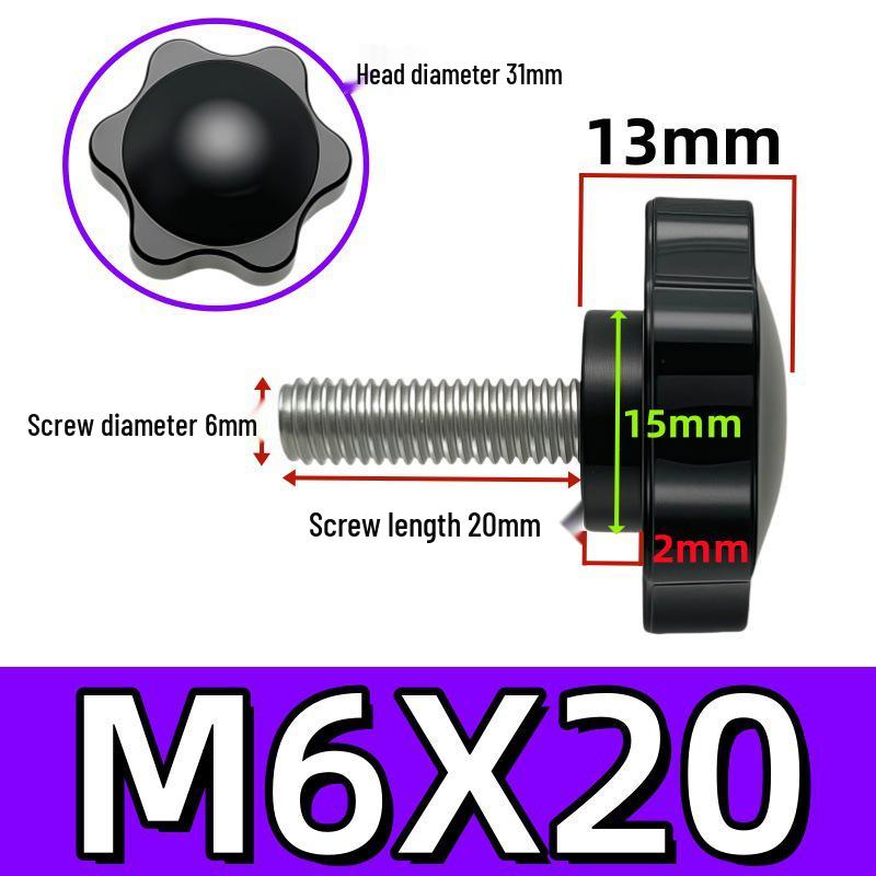 Adjustable Plum Blossom Plastic Head Star Handle Screw Bolt